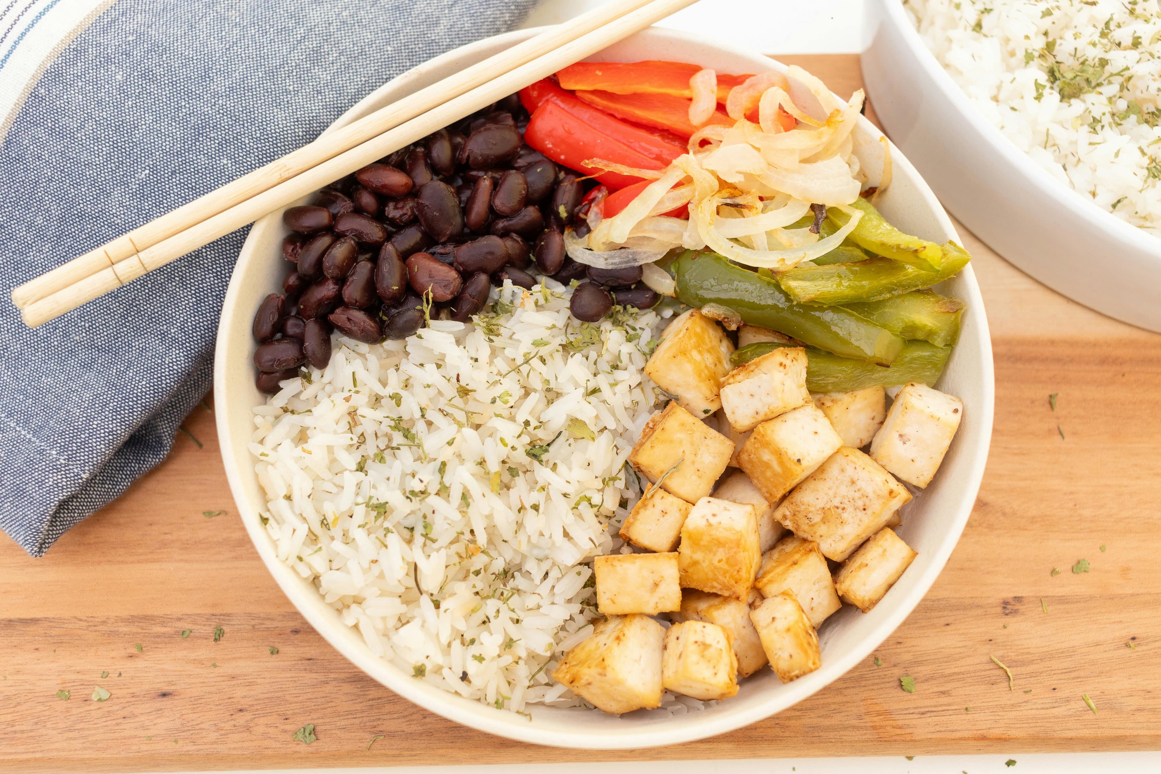 Tofu & Black Bean Fajita Bowl